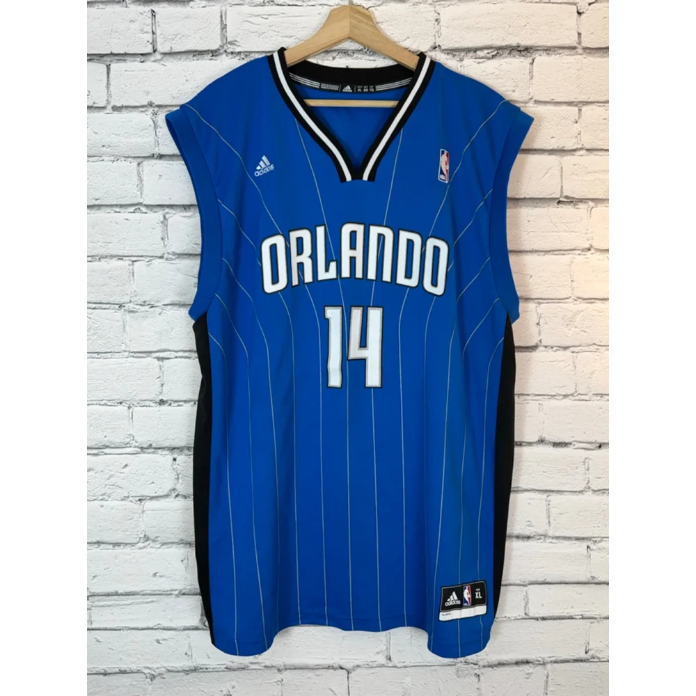 Men's Adidas Orlando Magic Nelson # 14 Jersey size XL Blue Black Tank Top